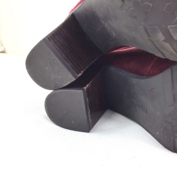 Franco Sarto Burgundy Suede “Nashville” Lace-Up Ankle Boot, Dark Red,‎ Sz 8.5 - Picture 6 of 8
